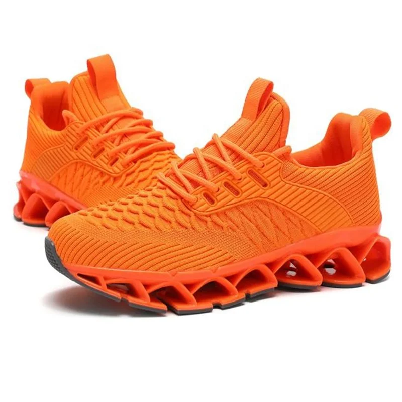 2024 Lace Up Breathable Mesh Gym Sports Running Shoes Blade Sneakers Outdoor Sporty Round Toe Trainers for Men and Women