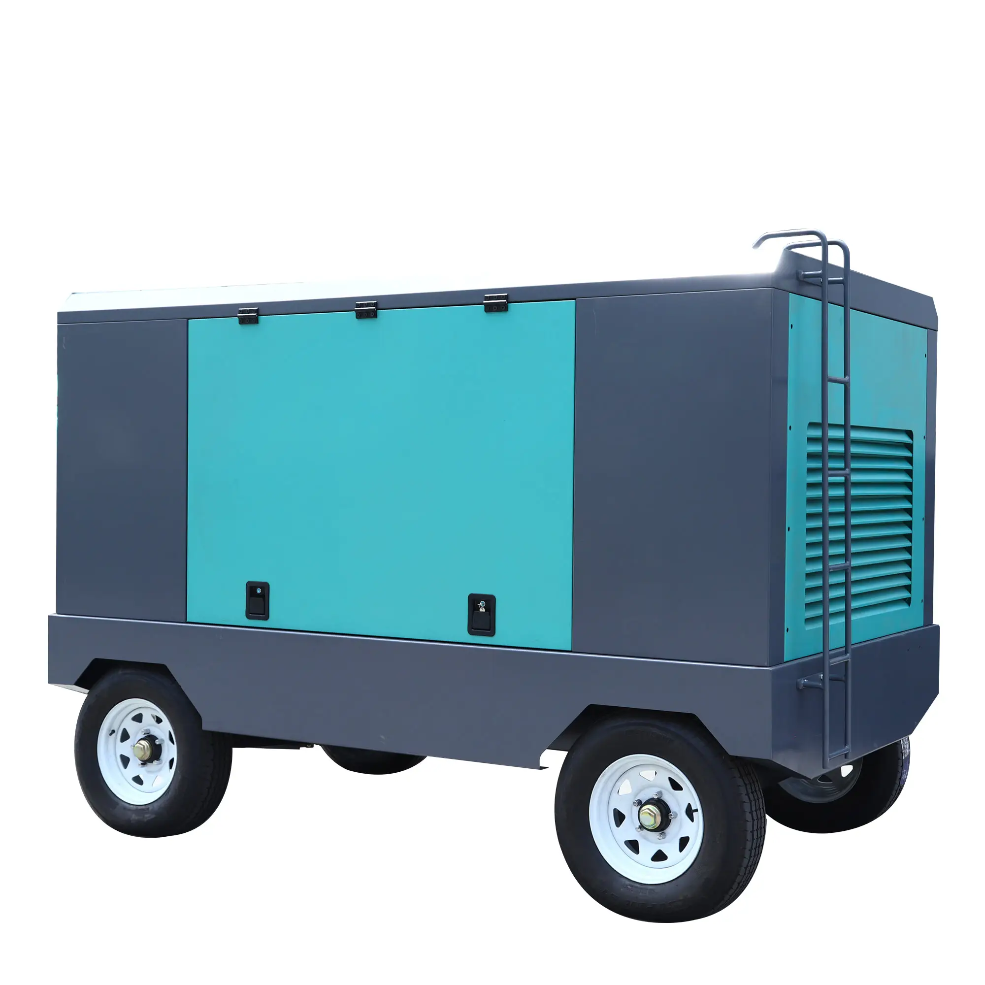 Skid Mounted Diesel/Electric Mobile/Stationary  Rotary Screw Type Air Compressor With Two or Four Wheels For Rock/Stone Drilling
