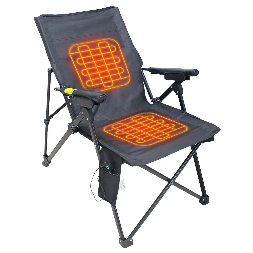Oversized Camping Heated Portable Chair with storage bag