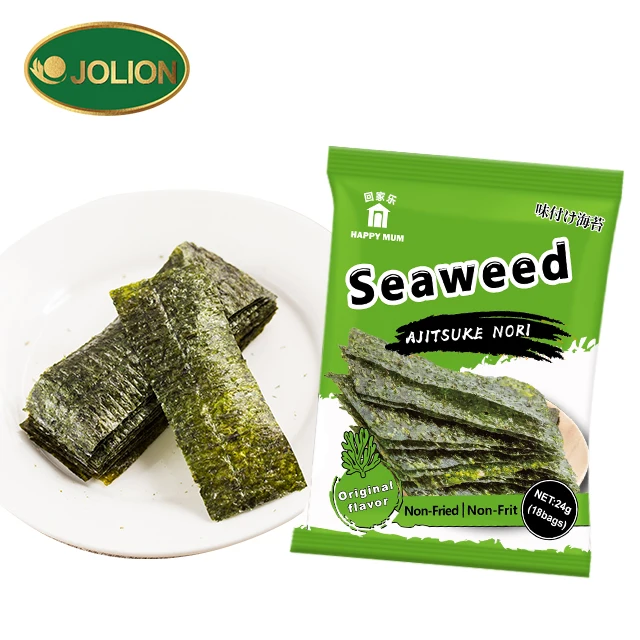 JOLION Wholesale Bulk Dried Fried Spicy Flavor korean snacks roasted Nori sheets korean seaweed price