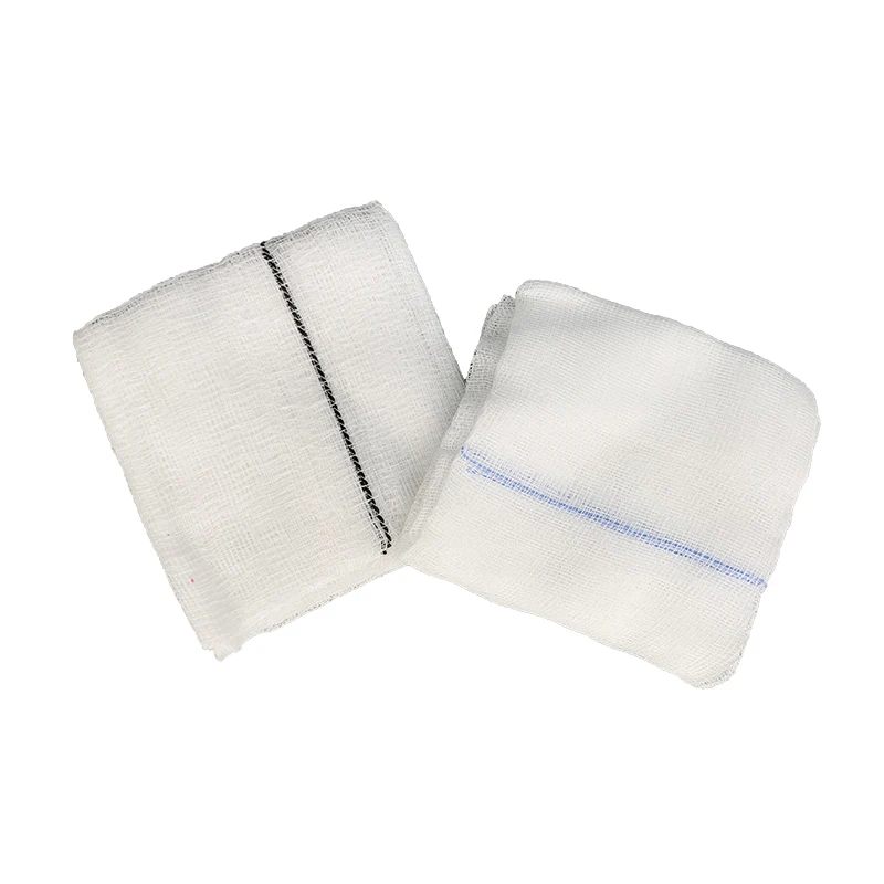 High quality 4ply 8ply 12 ply swab gauze x-ray absorbent surgicaL medical cotton gauze swab 10cm x 10