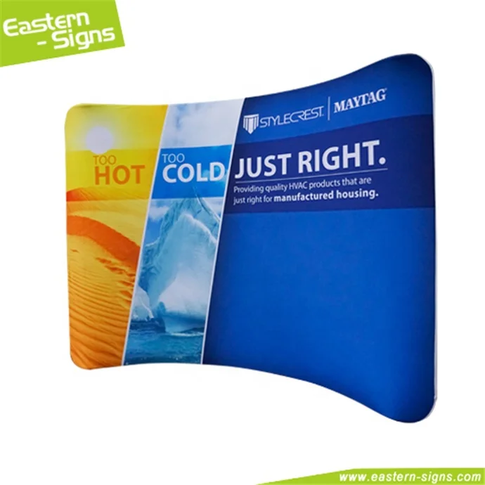 Custom floor standing aluminum fabric curved shape photography backdrops background for display