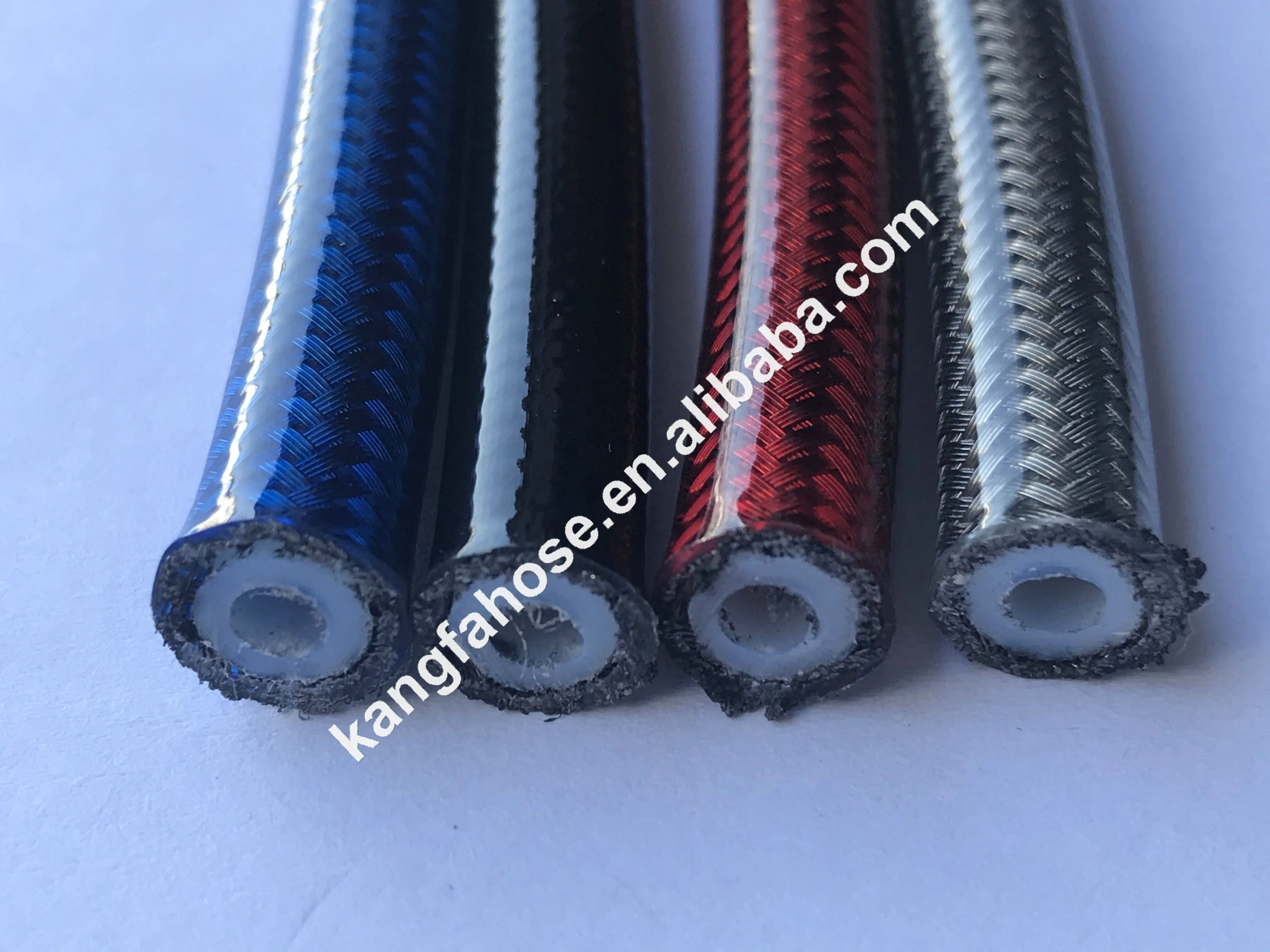3AN AN3 Colourful PVC PU Cover Stainless Steel Braided Flexible PTFE Brake Clutch hydraulic brake oil Hose