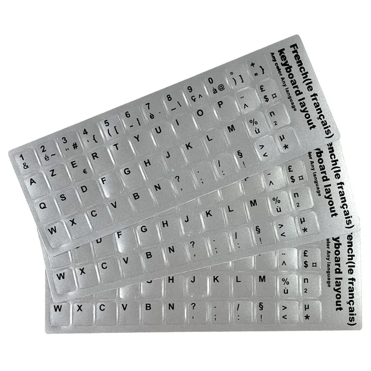Оптовая продажа, индивидуальные матовые французские наклейки на клавиатуру ноутбука