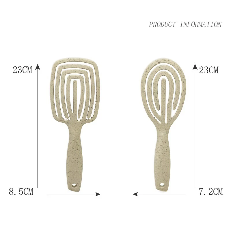 Private logo Wheat Straw Brushes Made With 100% Bio-Based Materials - Wet and Dry Hair - Recyclable & Reusable - Tree Style Hair