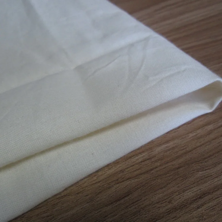 JC-13068 100% cotton lining Unbleached Woven Plain Combed  Cotton  Fabric Stock