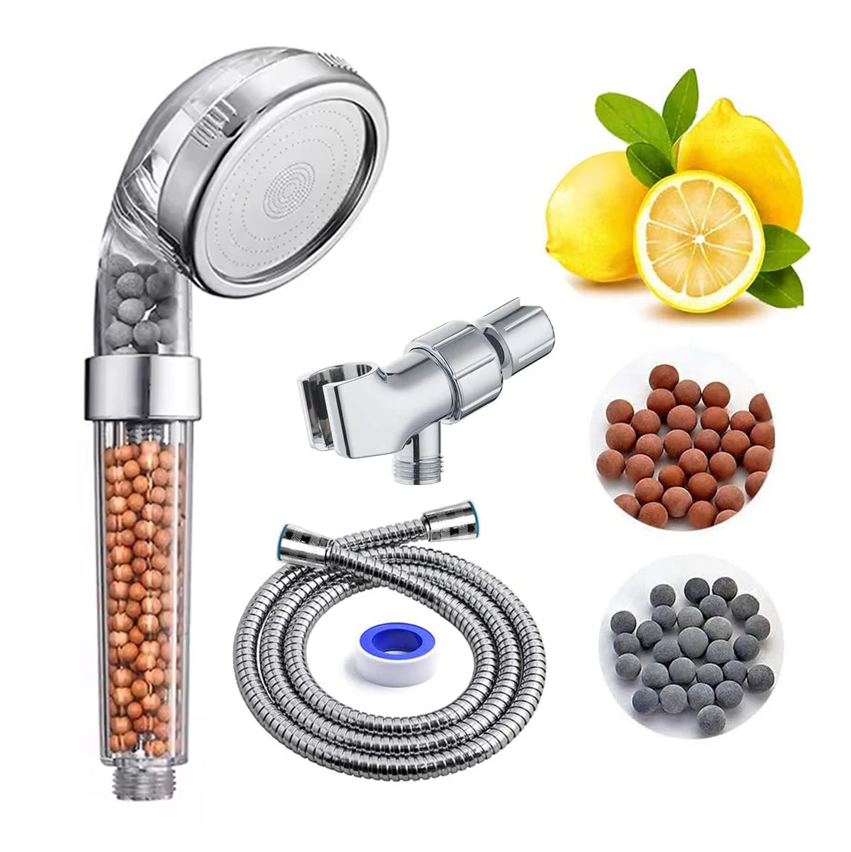 Massage Vitamin C Water Saving SPA Filter Shower Head Bathroom Nozzle
