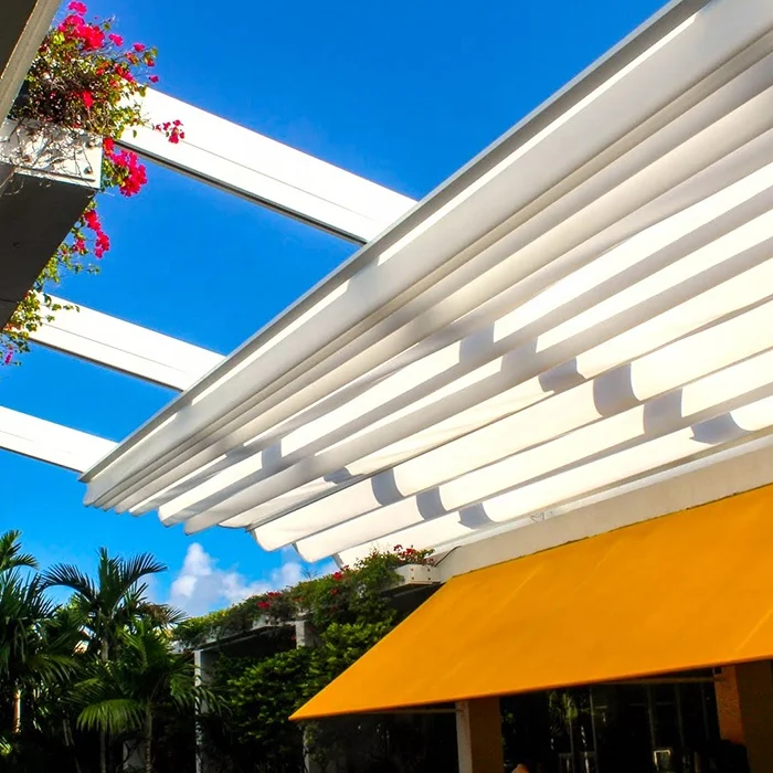 PVC Retractable Sunshade Side Awning Durable Deck Aluminum Chinese Sun Rain Protection for Retractable Awning Roof