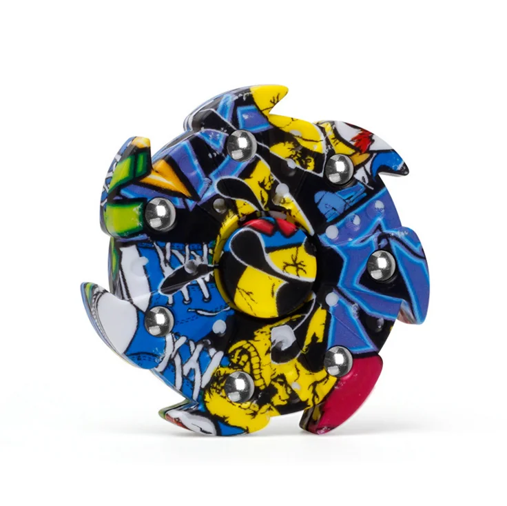 
Children patterned three leaf fingertip gyro decompression finger tip gyro toys 