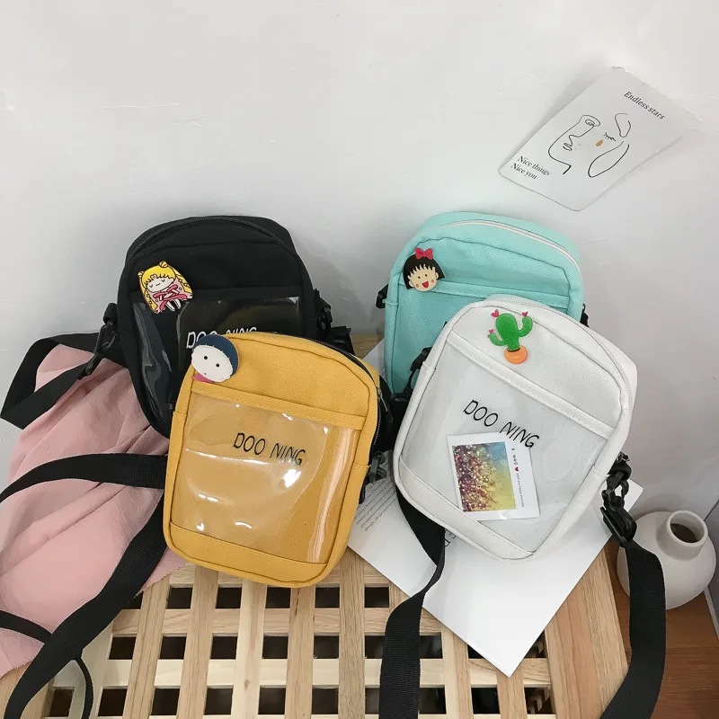 small Shoulder Bag Fashion Pure Color Casual Outdoor crossbody bag women canvas fanny pack