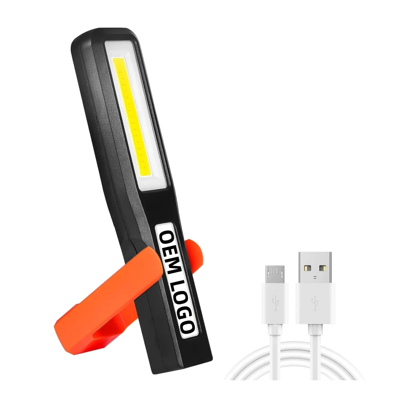 Portable LED COB Rechargeable Flashlight Car Inspection Lamp with red light Magnetic Base and Hook Work Light for Car Repair