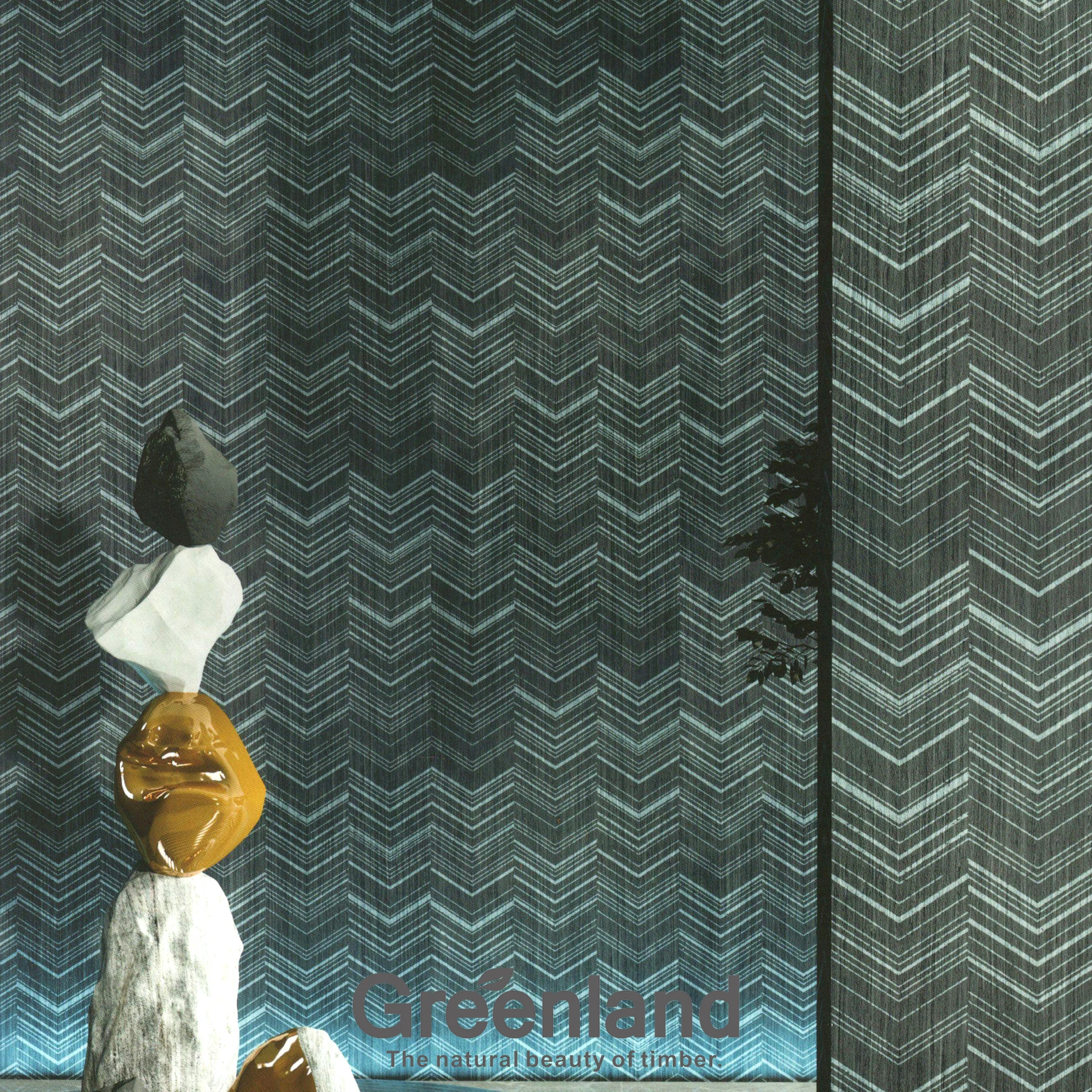 Greenland 3D ART Engineered Wood Veneer Collage Series table flooring Furniture Door Plywood skin Wallpaper For Home Decoration
