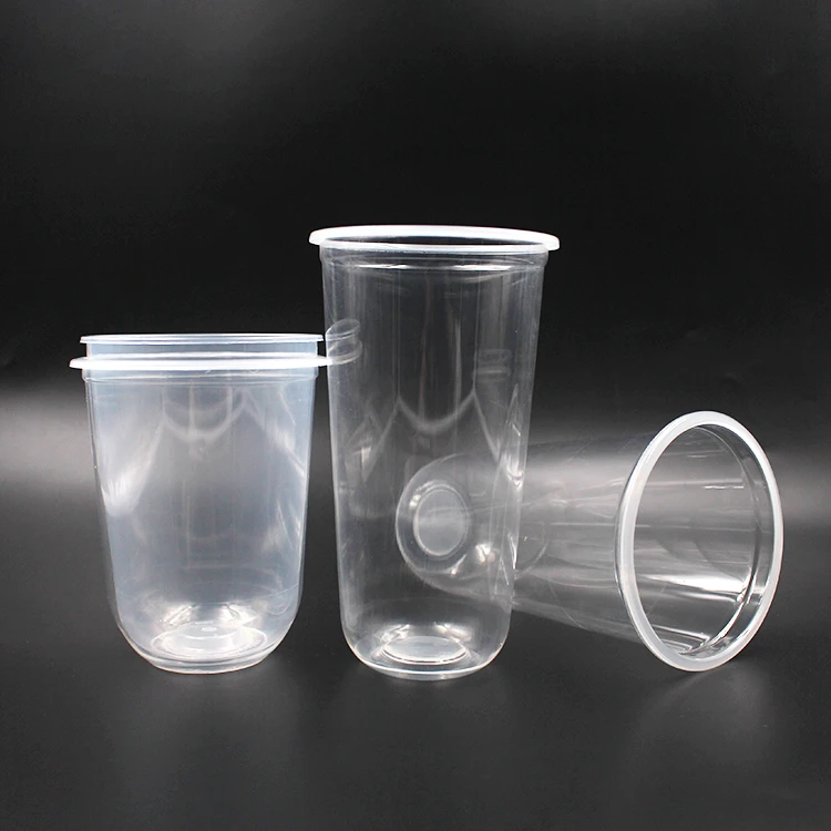 
Custom Printed 360ml 500ml 700ml Plastic Boba Bubble Tea Cup 