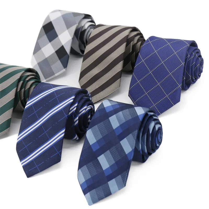 Новый классический деловой галстук для вечеринки клетчатый роскошный жаккардовый в полоску 8 см мужчин повседневная