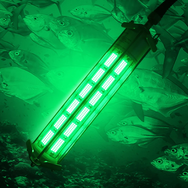 IP68 400w led deep-water fish collecting lamp PC + aluminum material 4-sided light trapping fish lamp night fishing lamp ice fis