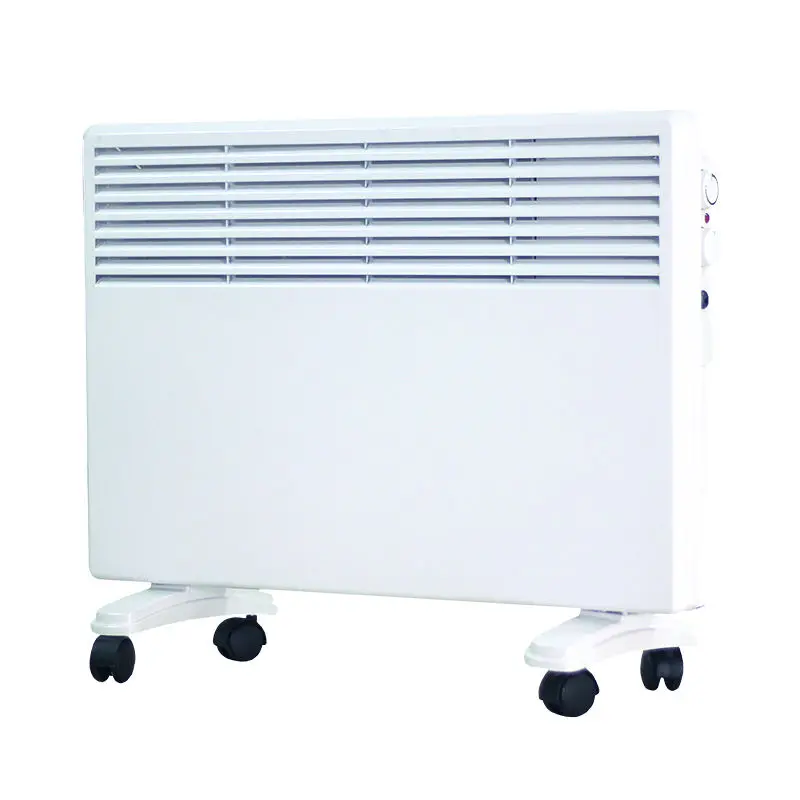 1500W quiet electric panel space heater for indoor use with adjustable thermostat freestanding wall mount full room heating