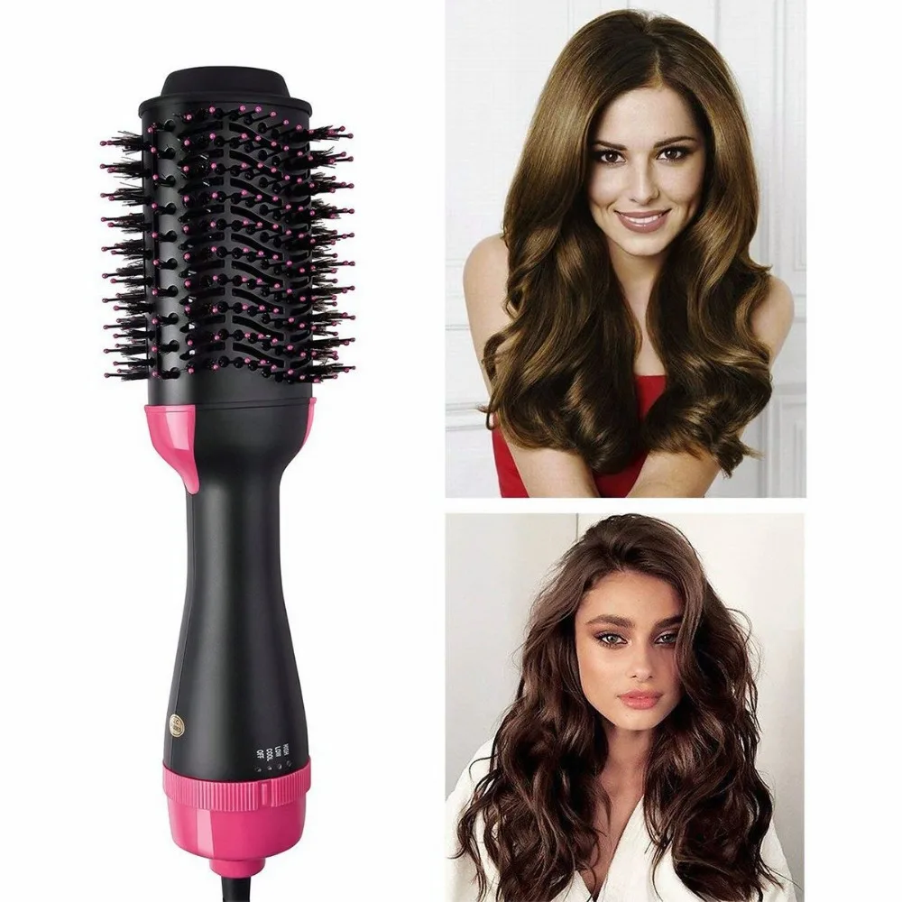 
2 in 1 Multifunctional Hair Dryer Volumizer Rotating Hot Hair Brush Curler Roller Rotate Styler Comb Styling Curling Flat iron 