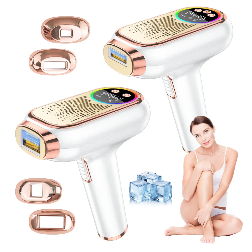 Portable 9 energy levels ipl hair removal painless ice cooling machine home use permanent 3 function laser hair removal device