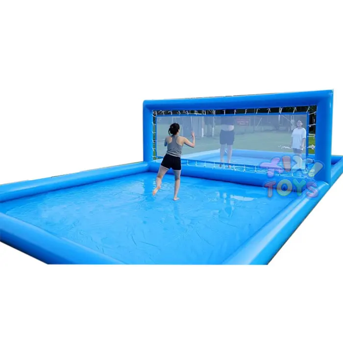 2024 Portable Inflatable Water Volleyball Court Pool for Kids Outdoor Water Fun Toy, Outdoor Inflatable Pool Volleyball Field