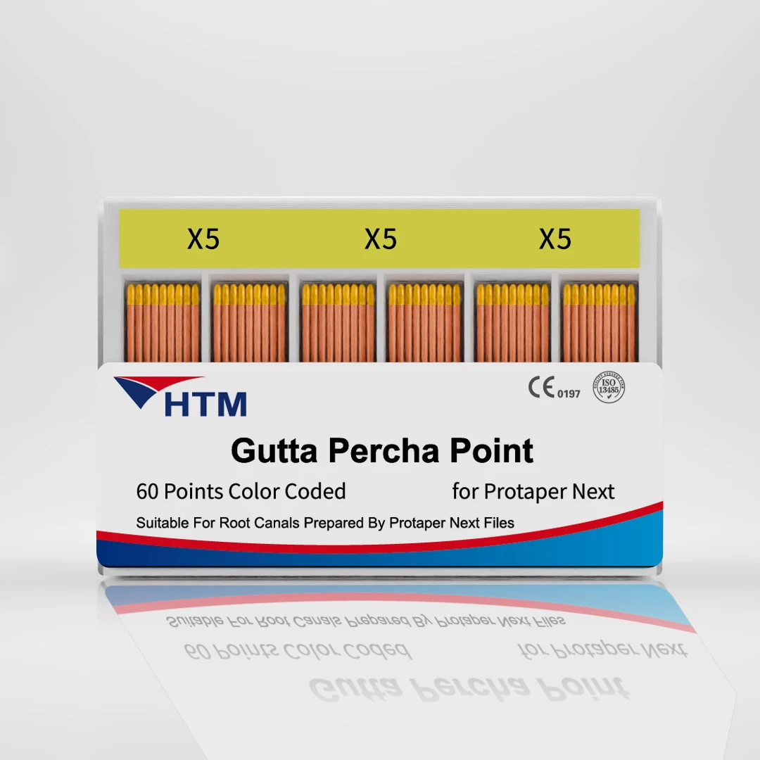 HTM Dental Instruments Dental Equipment ISO CE Factory Price Dentist Teeth Root Canal Material Private label Gutta Percha Points