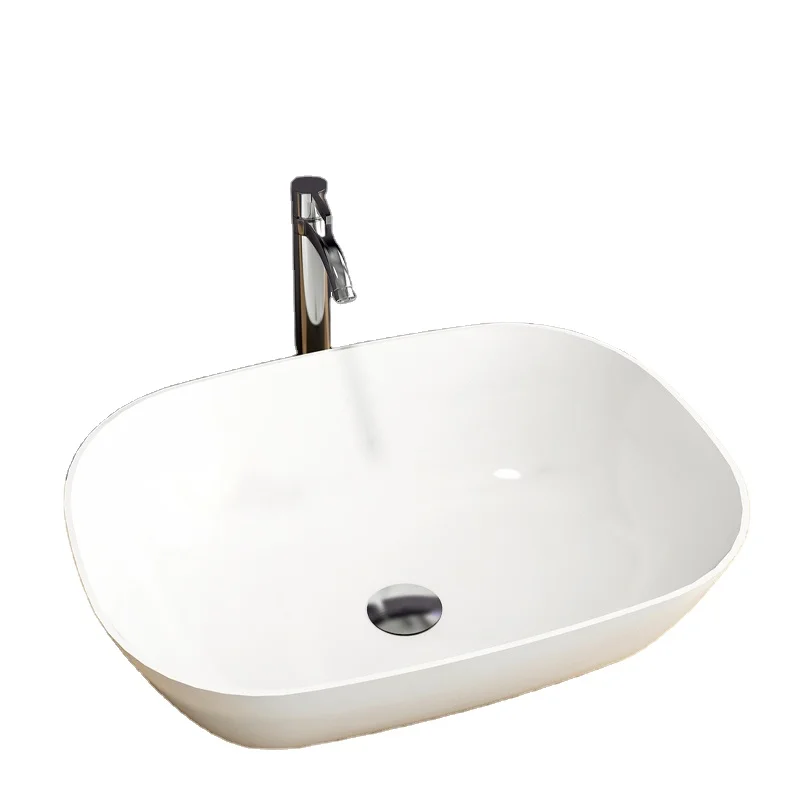 Modern round Artificial Stone Hand Wash Basin Solid Surface Stone and Marble Table Top for Kitchen and Hotel Bathroom Use