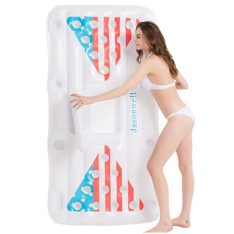 Inflatable Floating Beer Table for Water Games as Lounger Float or cooler