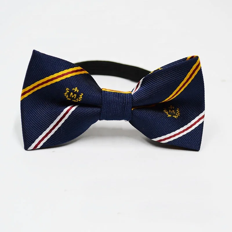 Fashion cheap 37 kids styles bow tie jacquard boys bowtie black child polyester red kids school bow ties