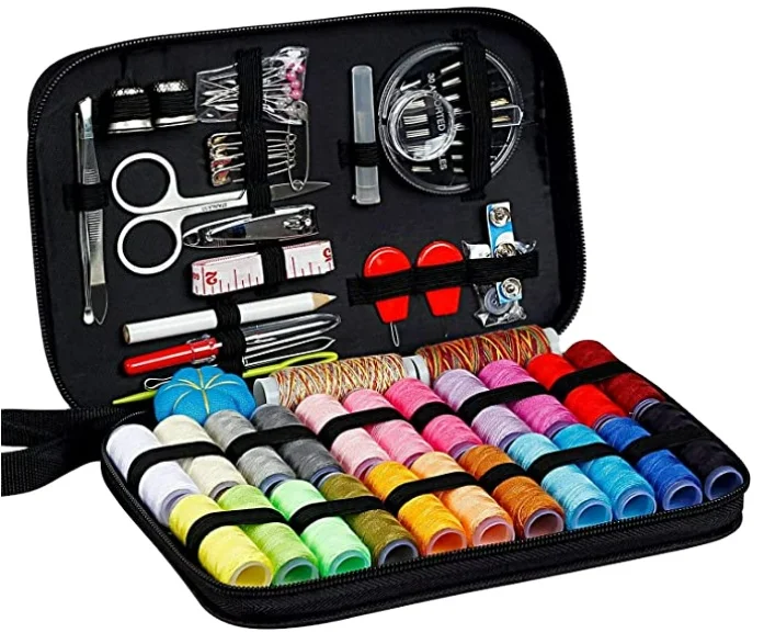 Diy Handmade Craft Sewing and Repair Kit Supplies with 99 Essential Tools in Zip Box Complete Hand Sewing Accessories