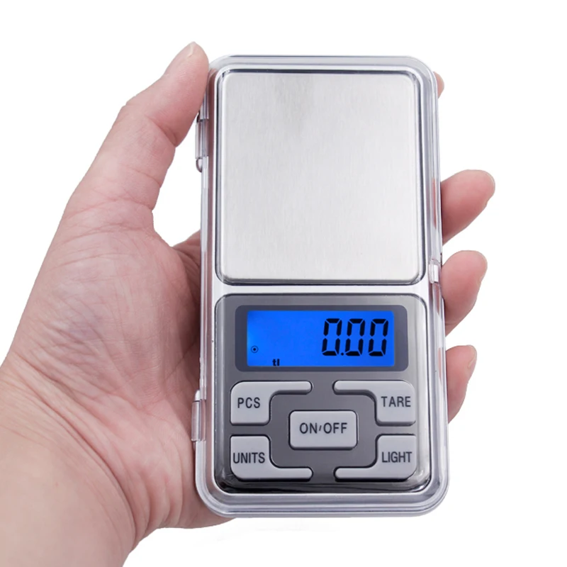 HEDAO Hds-02-500g/0.1g Digital Pocket Jewelry Diamond Scale Electronic Weight Scale Digital Display Polygon 1kg Scale 37 * 15mm