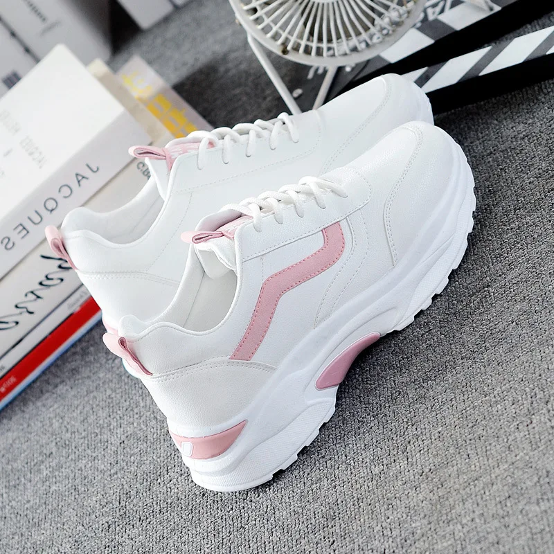 2023 Low -priced wholesale designer High -quality PU thick bottom ladies increase walking brand sports shoes