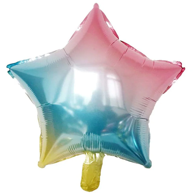 Фольгированные шары в виде радужных звезд, украшения для дня рождения, товары для детской вечеринки, фольгированные шары в виде звезд для свадьбы