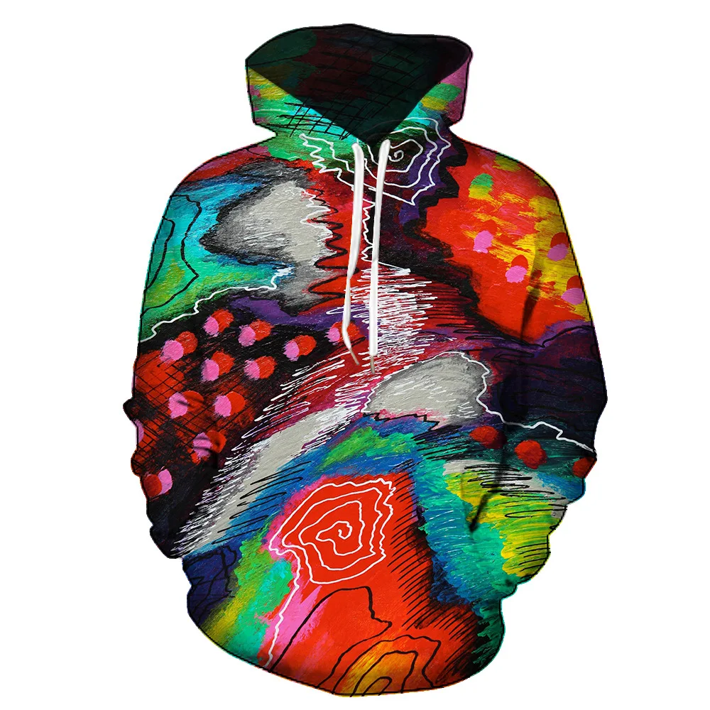 Wholesale Fashion Street Style Hip Hop Hooded Sweatshirt 3d Fire Flame Hoodie Red Smoke Graphic Print Outdoor Athletic Pullover