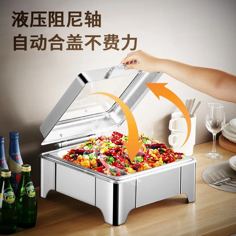 Healthy Cooking buffet table Stainless Steel Material buffet serving dish portable Design chauffe plat buffet