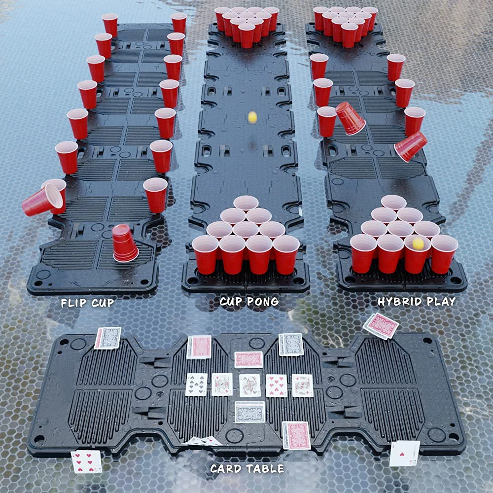 custom 4/6/8ft pool cup ping pong flip cup card games Floating game table Beer pong table for party