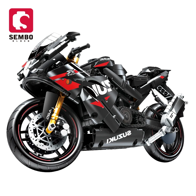 Мотоциклетная модель Suzuki Gsxr1000r строительные блоки Sembo 705031 794 шт. в сборе сделай сам для мальчиков кирпичи 1:7 наборы строительных блоков детские игрушки мотоциклы