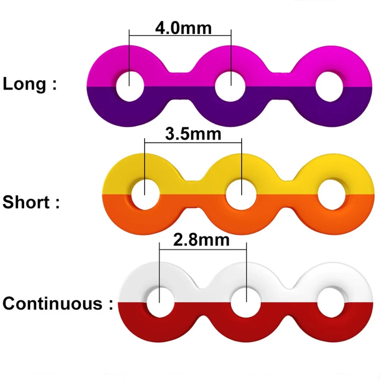 2024 New Two Colors Orthodontic Dental Elastic Ligature Tie Bicolor Orthodontic Ultra Power chain