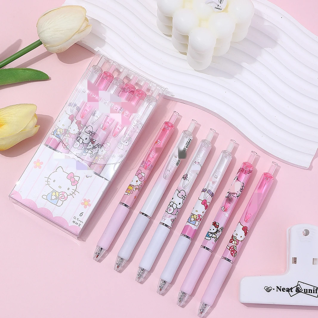 ML bulk kawaii fancy sanrioed cute signature press Black pen school student office stationery set store Writing gel Pen