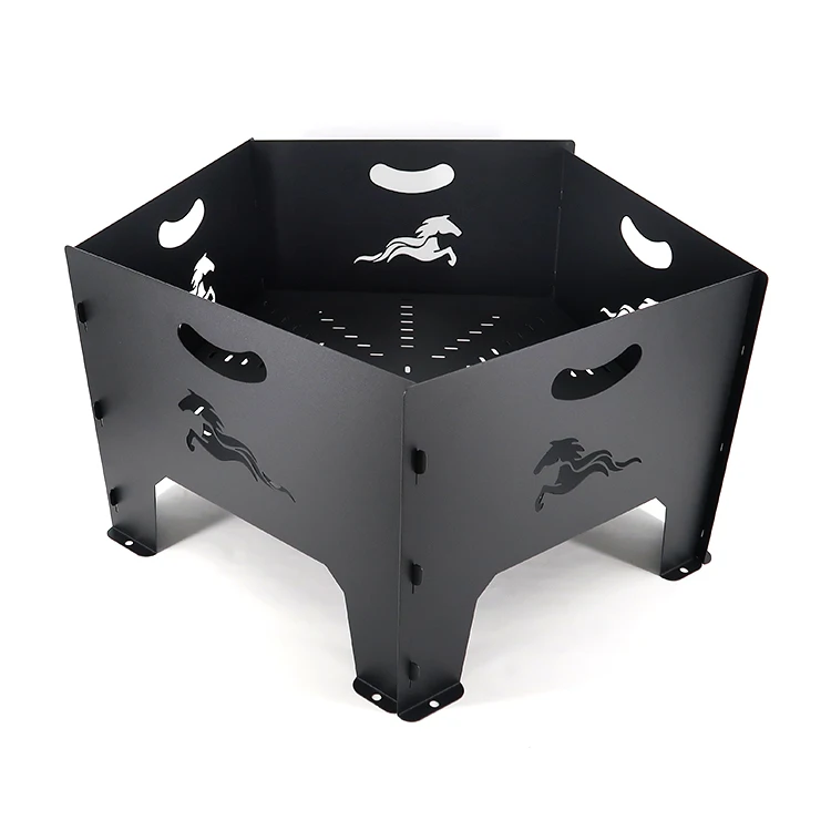 Portable Outdoor Firewood Stove High Carbon Steel fire pit patio heating tools HR-HK-008