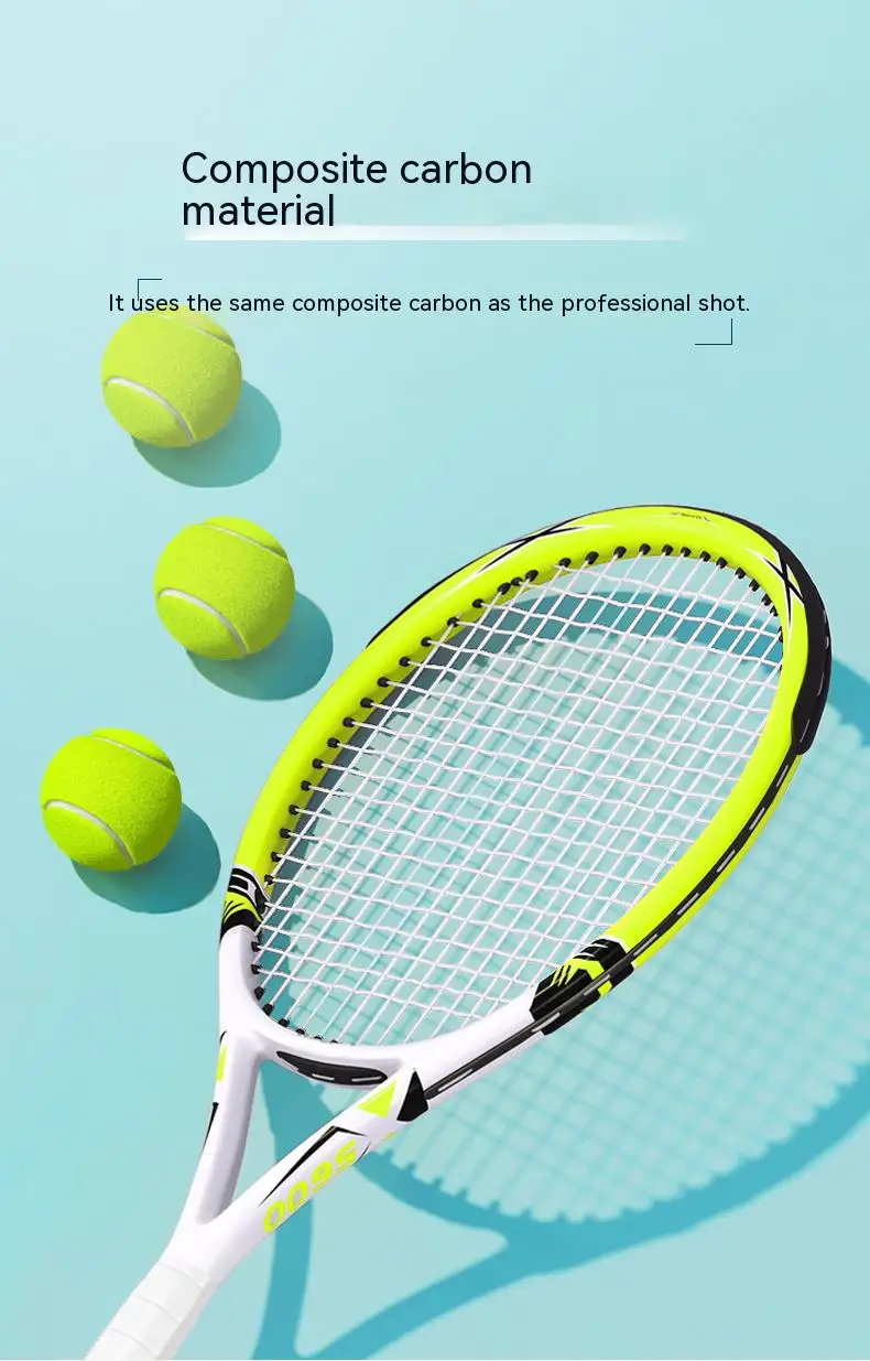 Factory Wholesale Graphite Tennis Racquet Logo High Quality All Carbon New Customized Bag with Different Colors