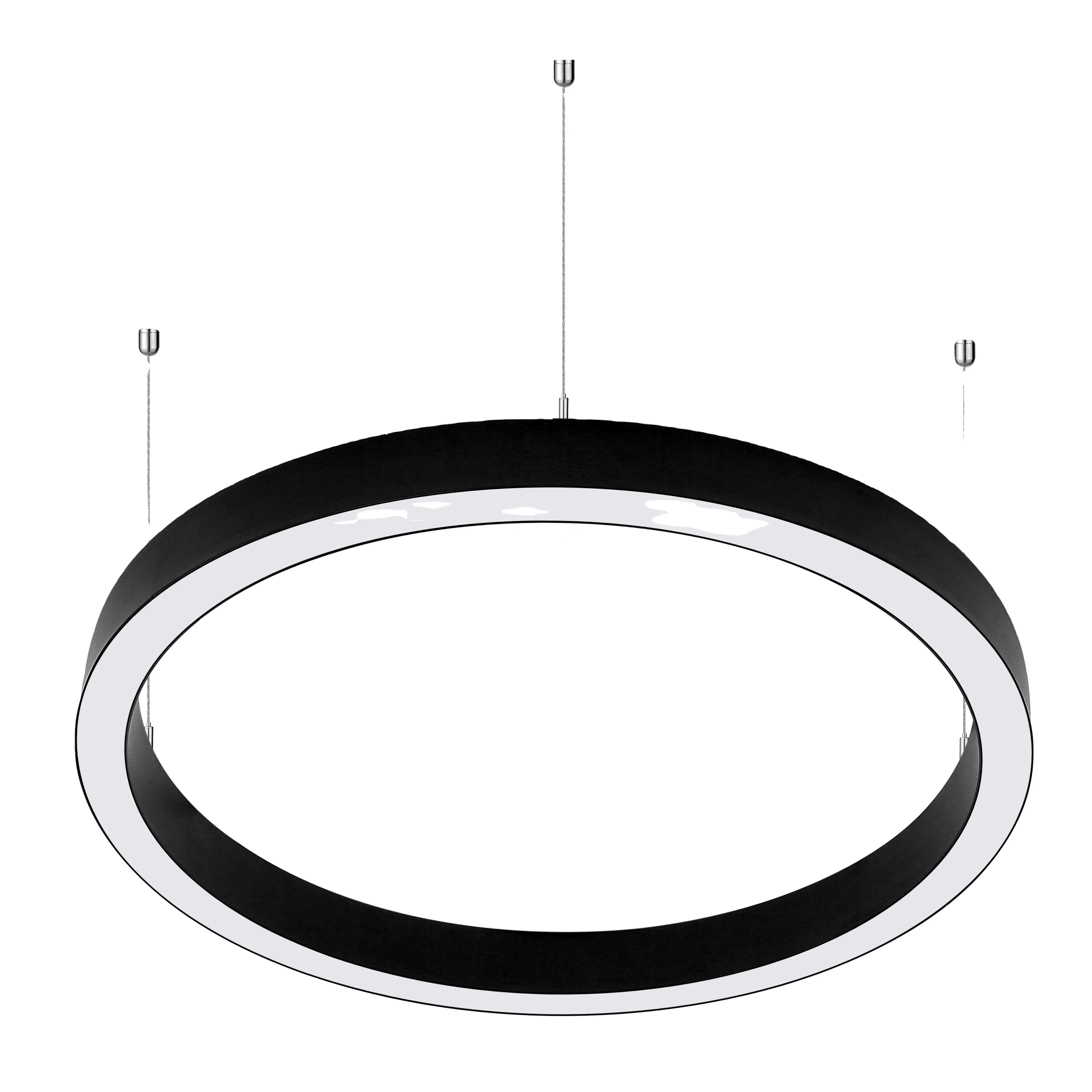 100W Circular Pendant LED Ring Light round Aluminum Profile Extrusion LED Crval D1200mm White Emitting for Office Lightings