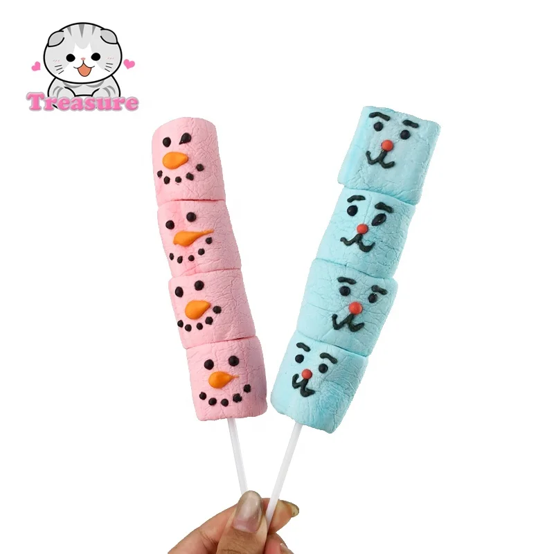 Мультяшная палочка зефира милый снеговик Зефир мягкие конфеты