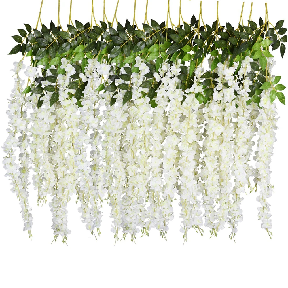 Wholesale Plant Hanging Artificial Flower Decorative Wall Hanging Artificial Wisteria