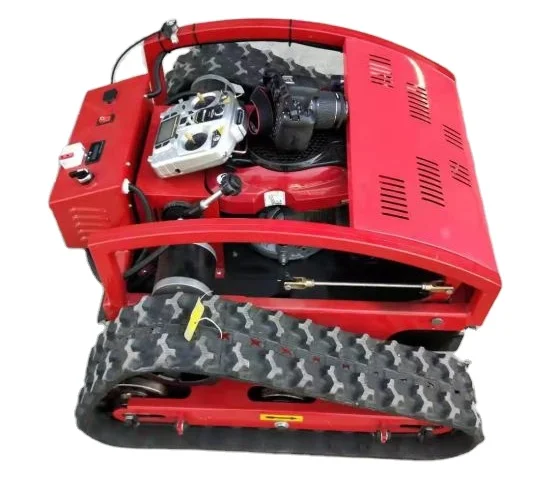 Rubber track Grass cutter mower, For Loncin engine Lawn mower robot, self-propelled mower