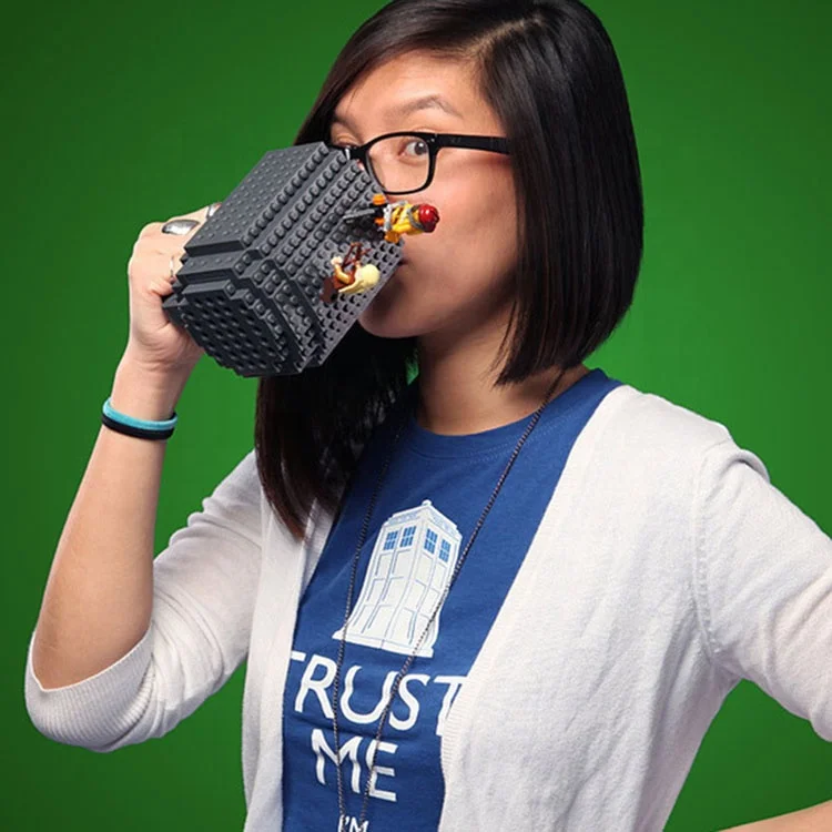 Creative DIY Building Blocks brick Cups for Coffee Water Juice Unique Funny Cups Puzzle Mug Novelty Gifts for Kids