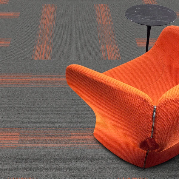 
PVC Backing Loop Pile Removable Carpet Tiles 50*50 Office Modular Carpet Plank 