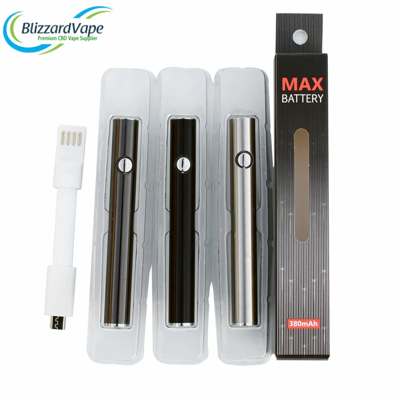 Пользовательский 380MAh Предварительный нагрев 510 Cbd Max Vape аккумулятор с переменным напряжением