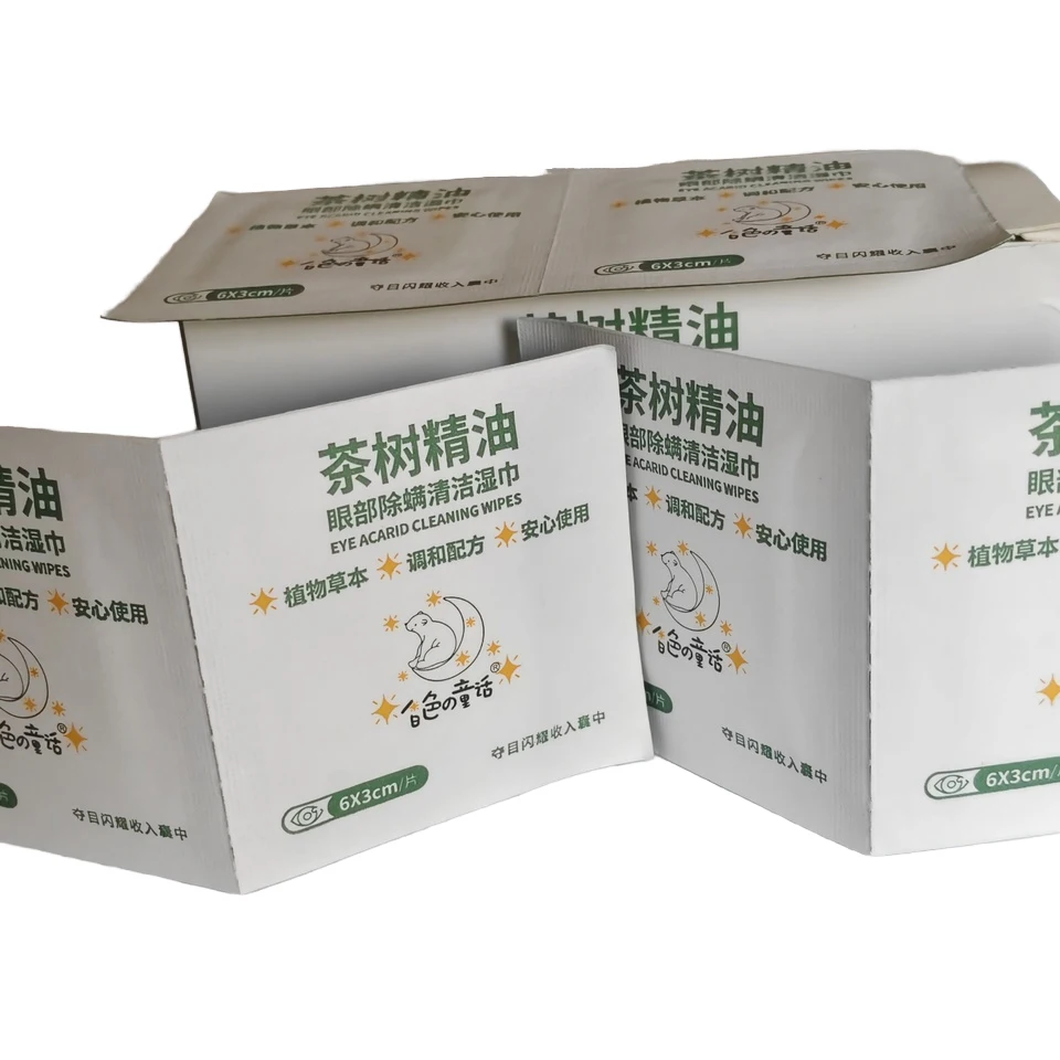 Individually Wrapped Tea Tree Oil Cleaning Wipes  Daily Use Natural Wet Wipes