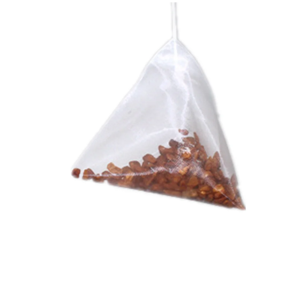 Pyramid food grade custom printing empty corn fiber tea bag