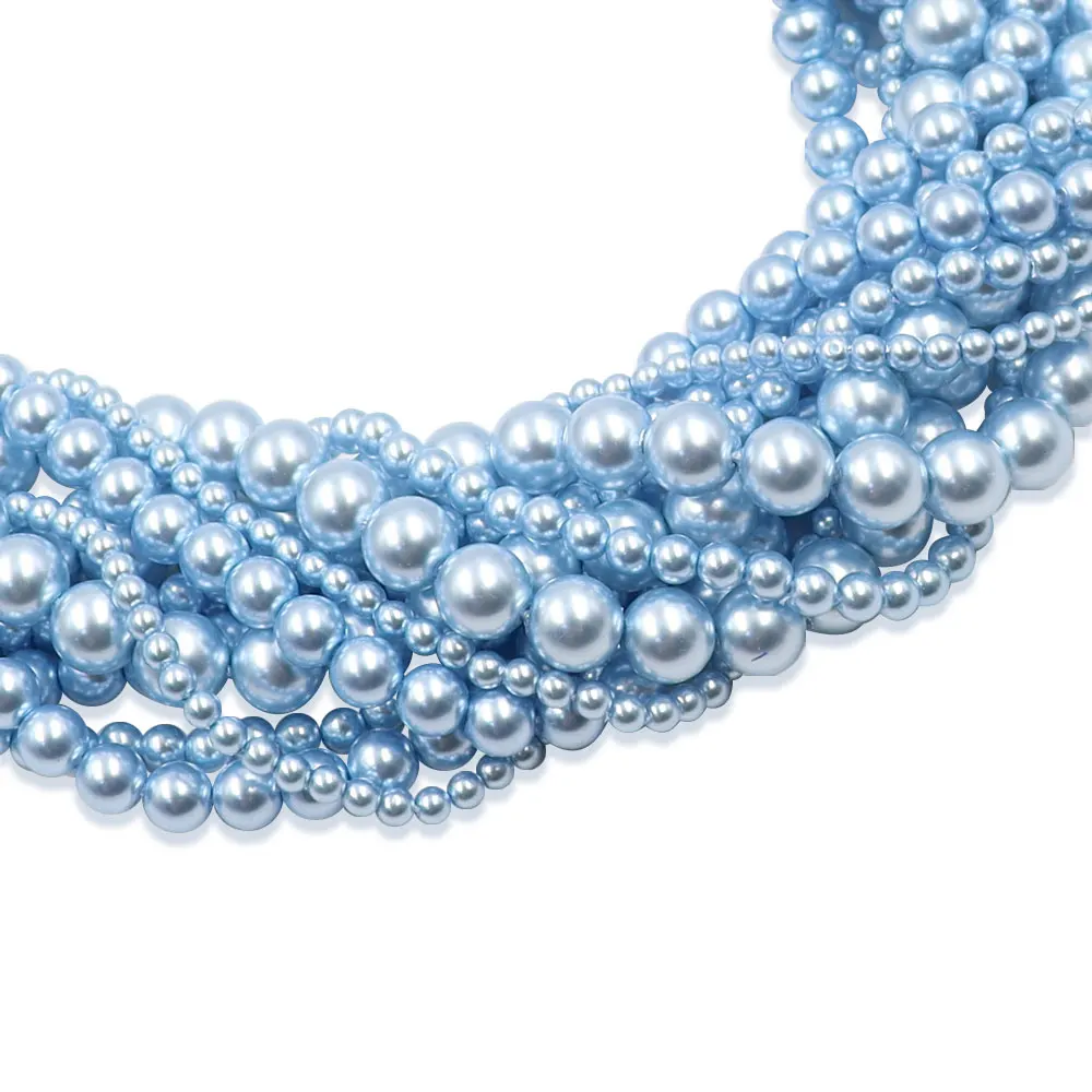 High Quality 5A Light blue 302 Loose Imitation Pearls Crystal Beads Jewelry Bracelets Manufactory Direct factory diy