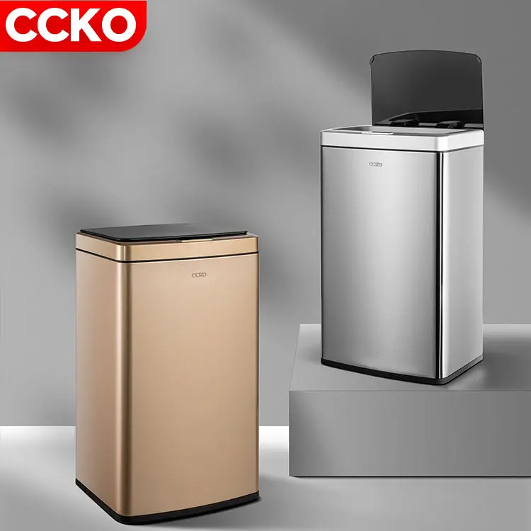CCKO CK9919 15L/20L/30L/40L stainless steel electric automatic garbage rubbish waste dust bin sensor dustbin smart trash can